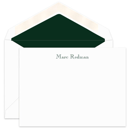 Redman Petite Flat Correspondence Cards - Raised Ink